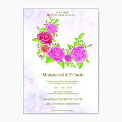 elegant wedding card invitation design