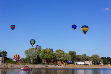 Gatineau hot air balloons festival from the waterfront