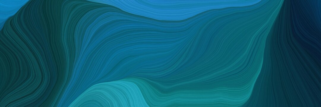 modern futuristic background banner with teal green, light sea green and dark cyan color. modern soft swirl waves background design