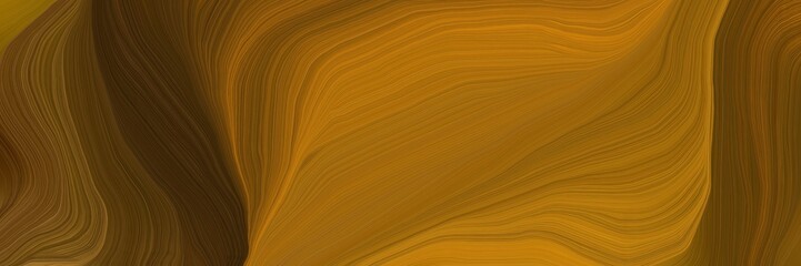 modern dynamic futuristic banner. modern curvy waves background illustration with saddle brown, brown and very dark green color
