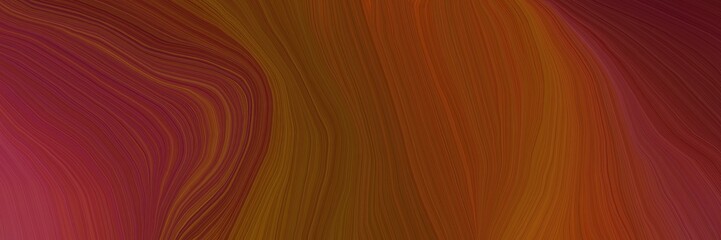 modern futuristic banner background with chocolate, saddle brown and sienna color. smooth swirl waves background design