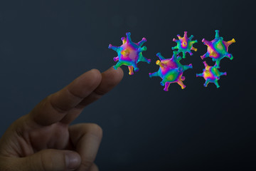 contagious coronavirus pandemic, dangerous virus outbreak 3d.