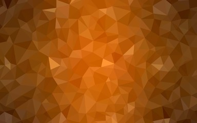 Dark Orange vector abstract polygonal background. Glitter abstract illustration with an elegant triangles. New template for your brand book.