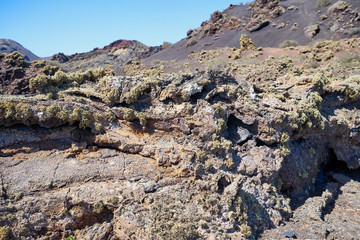 Wanderung durch den Naturpark Los Volcanes um die Vulkane Caldera de La Rilla, Montana de Santa Catalina, Pico Partido, Montana del Senalo auf der spanischen Kanareninsel Lanzarote © Rolf Dräger