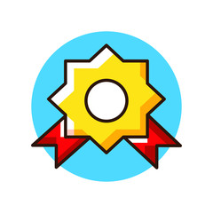 Medal Icon Design Illustrations Cartoon Style Suitable eb Landing Page, Banner, Flyer, Sticker, Wallpaper, Background