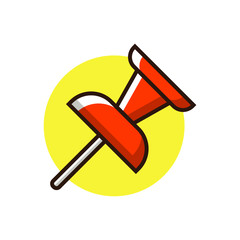 Pin Paper Icon Design Illustrations Cartoon Style Suitable eb Landing Page, Banner, Flyer, Sticker, Wallpaper, Background