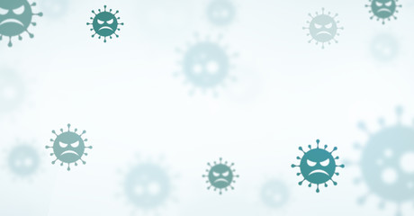 Naklejka na ściany i meble background of virus disease with copy space as banner. Corona, covid-19, global pandemic concept