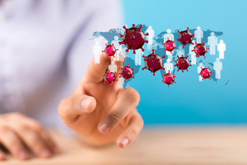epidemic coronavirus 2019-nCoV, Novel Coronavirus Alert outbreak . Virus Covid 19-NCP. Spread of...