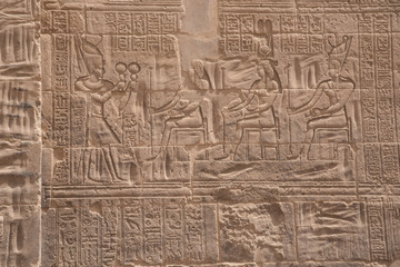 Fototapeta na wymiar Philae Temple on the Nile River, Aswan, Egypt, on Agilkia Island.