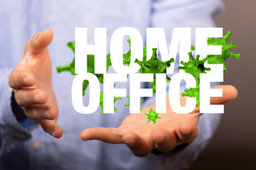 Home office of self quarantine digital.