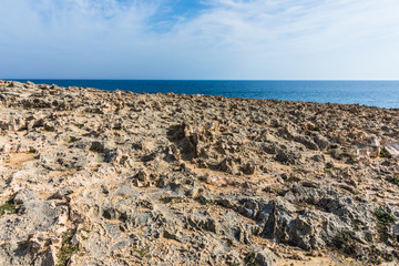 rocky soil in the area of Ayia Napa, Cyprus