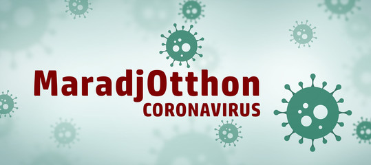 Background of Coronavirus with virus illustration of global disease. Covid-19 concept