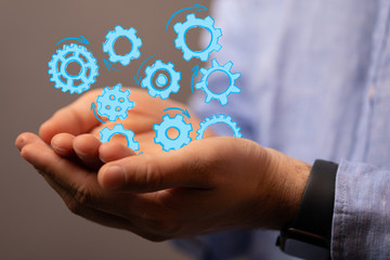 gear Technology setting concept background.