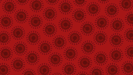 A coronavirus background. The background consists of a graphic cross section of the virus