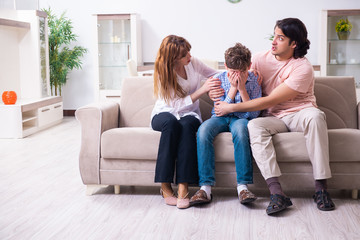 Family conflict with husband and wife and child