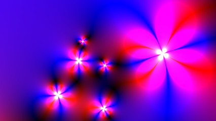 Abstract colorful background of flowers and petals with glitter