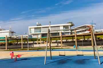 children's playground on the embankment in the center of Ayia Napa, Cyprus