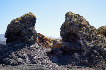 Wanderung durch den Naturpark Los Volcanes um die Vulkane Caldera de La Rilla, Montana de Santa Catalina, Pico Partido, Montana del Senalo auf der spanischen Kanareninsel Lanzarote © Rolf Dräger