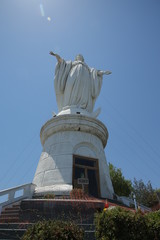 Obraz premium La Vírgen del Cerro, Cerro San Cristóbal, Santiago de Chile, Chile