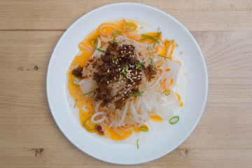 radish with sauce xo