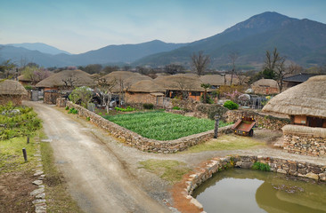Naganeupseong Folk Village is located in Suncheon, Jeollanam-do, South Korea