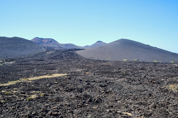 Wanderung durch den Naturpark Los Volcanes um die Vulkane Caldera de La Rilla, Montana de Santa...
