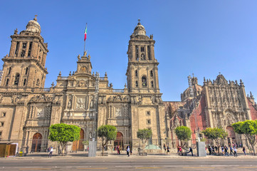 Fototapeta na wymiar Mexico City Zocalo, HDR Image