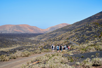 Wanderung durch den Naturpark Los Volcanes um die Vulkane Caldera de La Rilla, Montana de Santa...