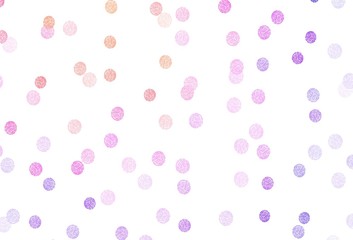 Light Pink, Red vector background with bubbles.