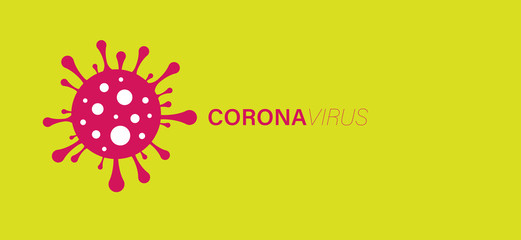 Coronavirus Vektor Illustration mit Schrift