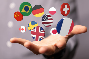 United Nations World Flags, illustration.