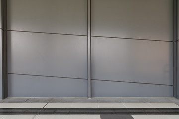 street wall background ,Industrial background, empty grunge urban street with warehouse brick wall