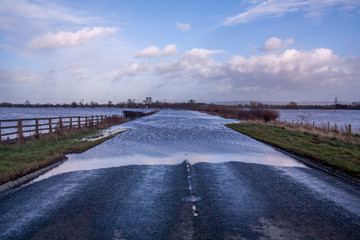 Flooded Road in Yorkshire