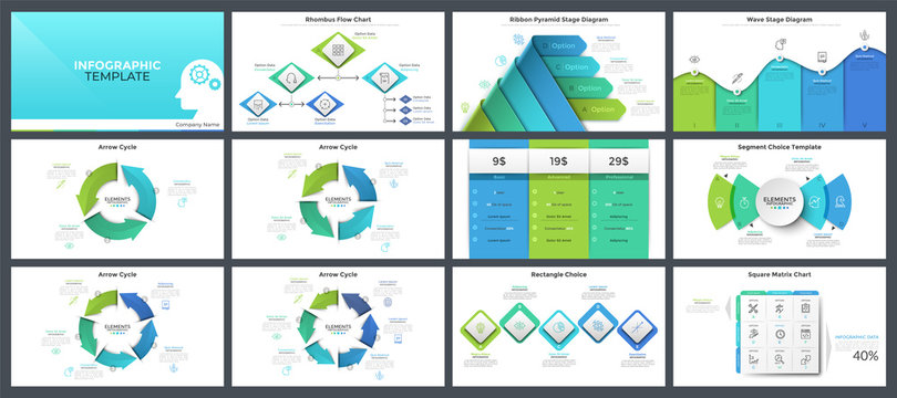 Collection of presentation templates