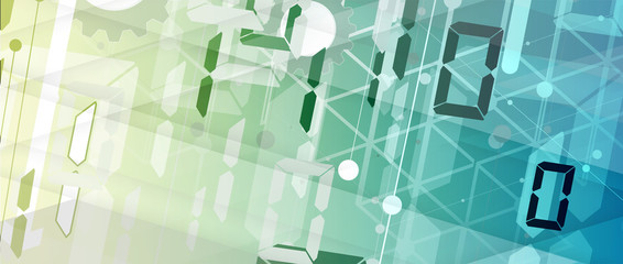 Technology data background, idea of global business solution