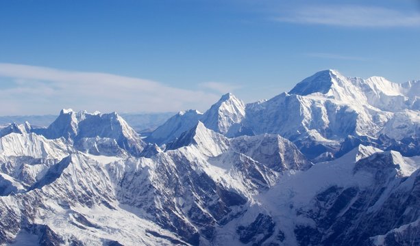 Scenic flight over Himalaya mountains, Nepal