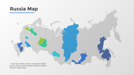 Fototapeta na wymiar Russia map vector