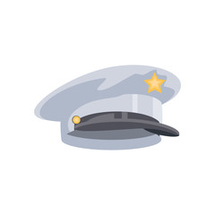 military officer cap on white background