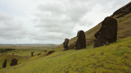 Cantera Rano Raraku en Isla de Pascua