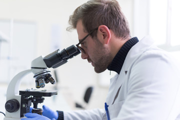 Concept Coronavirus.  scientist or doctor research for Corona virus treatment drug And research in lab Or hospital.