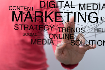 marketing digital concept in hand