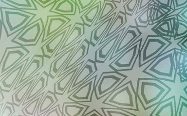 Fototapeta premium Light Green vector pattern with christmas stars. Decorative illustration with stars on abstract template. Best design for your ad, poster, banner.