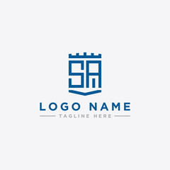 logo design inspiration for companies from the initial letters of the SA logo icon. -Vector