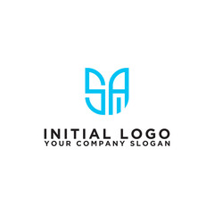 logo design inspiration for companies from the initial letters of the SA logo icon. -Vector