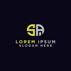logo design inspiration for companies from the initial letters of the SA logo icon. -Vector