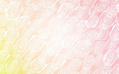Light Orange vector doodle blurred background. Roses on elegant natural pattern with gradient. The elegant pattern can be used as a part of a brand book.