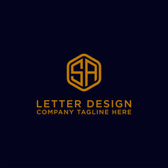 logo design inspiration for companies from the initial letters of the SA logo icon. -Vector