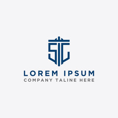 logo design inspiration for companies from the initial letters of the SC logo icon. -Vector