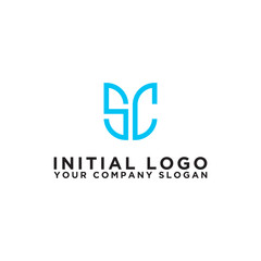 logo design inspiration for companies from the initial letters of the SC logo icon. -Vector