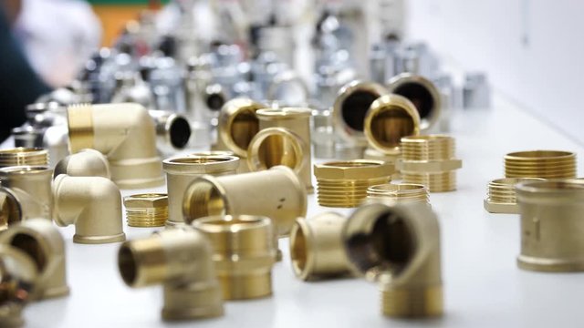 Plumbing, metal taps and fittings, assortment